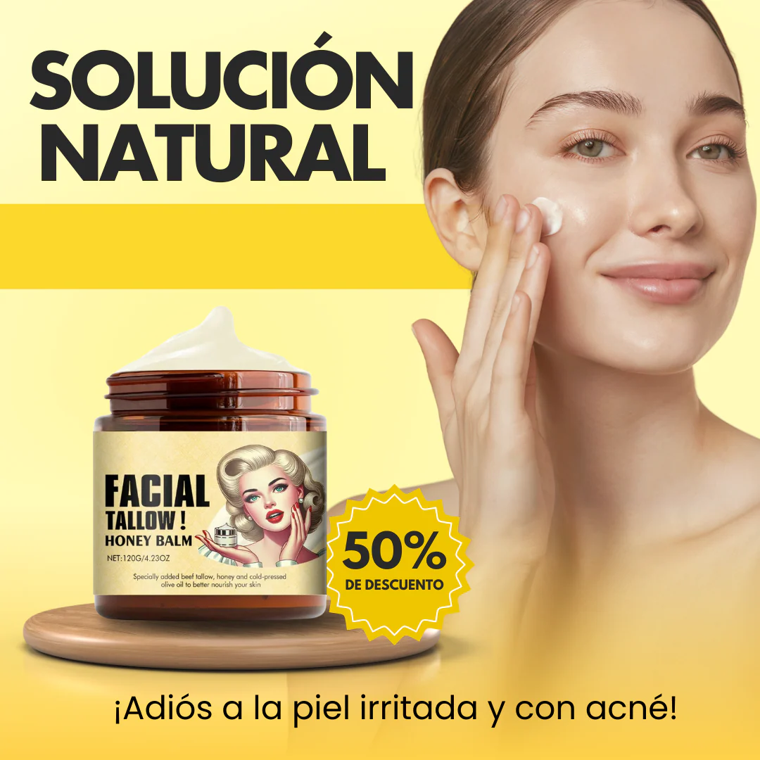Crema Facial Hidratante de Sebo y Miel