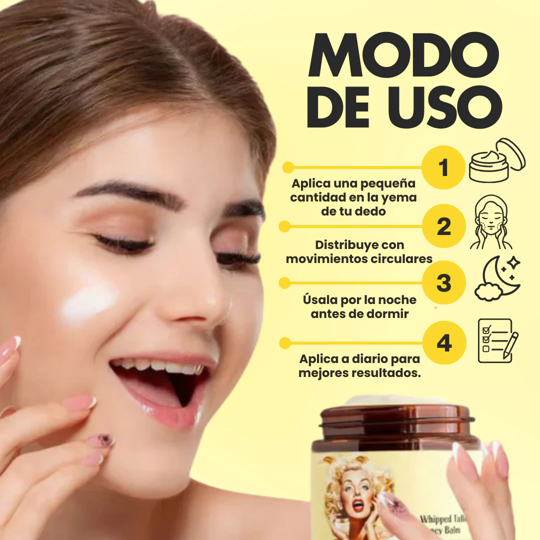 Crema Facial Hidratante de Sebo y Miel